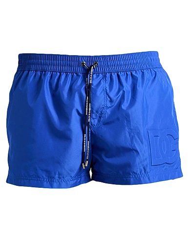 DOLCE&GABBANA Swim shorts BEACHWEAR Blue 100% Polyester, Polyurethane