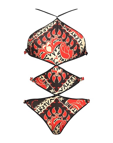 VALENTINO GARAVANI 원피스 수영복 블랙 71% 폴리아미드, 29% 엘라스테인