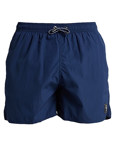 EMPORIO ARMANI Swim shorts SWIMWEAR Navy blue 58% Polyester, 42% Polyamide