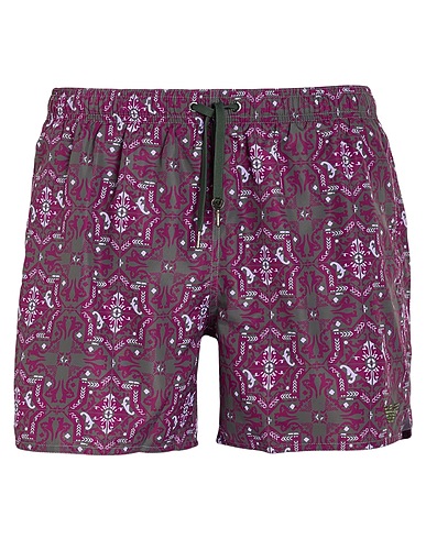EMPORIO ARMANI Swim shorts Plum 100% Polyester