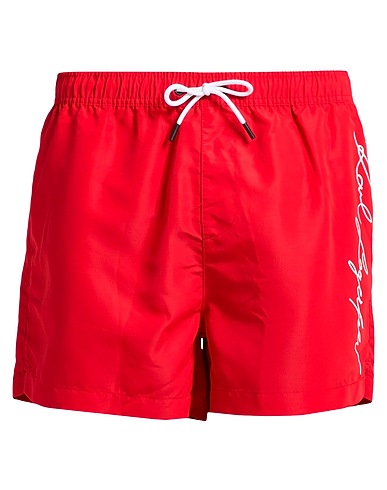 KARL LAGERFELD Swim shorts Red 100% Recycled polyester