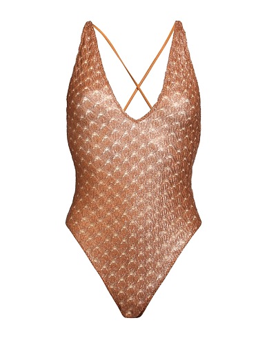MISSONI One-piece swimsuits Copper 100% Viscose