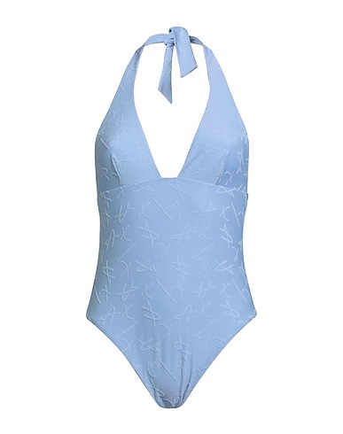 ARMANI EXCHANGE One-piece swimsuits Light blue 96% Polyester, 4% Elastane