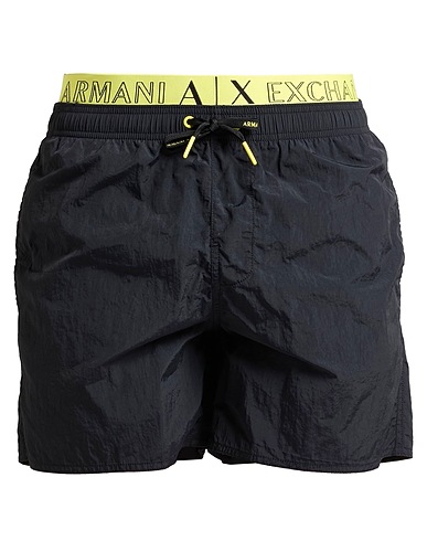 ARMANI EXCHANGE Swim shorts Black 100% Polyamide, Polyester, Elastane
