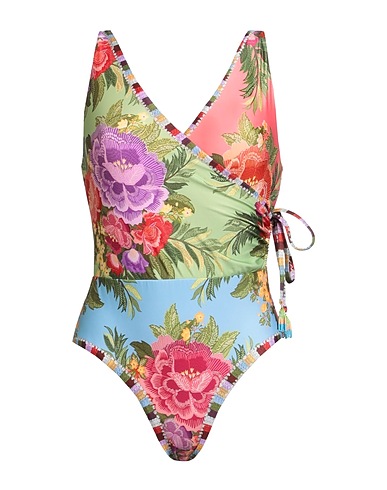 FARM RIO One-piece swimsuits Light green 84% Polyamide, 16% Elastane