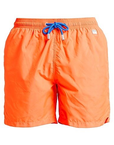 MC2 SAINT BARTH Swim shorts Orange 100% Polyester, Polyamide, Elastane