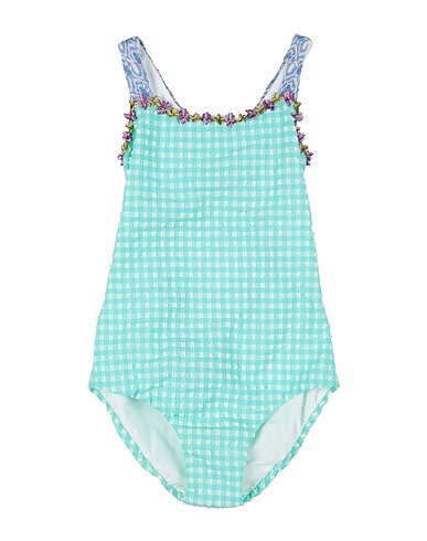 MISSONI KIDS One-piece swimsuits MARE Light green 44% Rayon, 27% Polyester, 26% Nylon, 3% Elastane, Wool