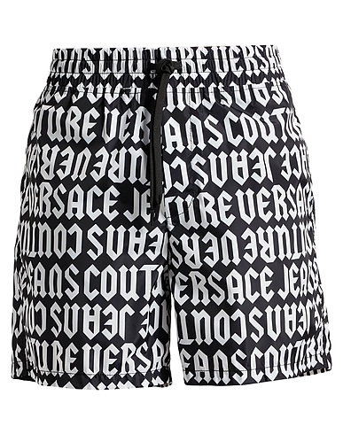 VERSACE JEANS COUTURE Swim shorts Black 100% Polyester