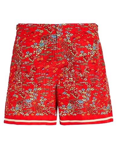 ORLEBAR BROWN Swim shorts Tomato red 100% Polyester