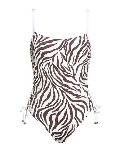 MAX MARA 水着(ワンピース) BEACHWEAR チョコレートブラウン ナイロン 85% / ポリウレタン 15%