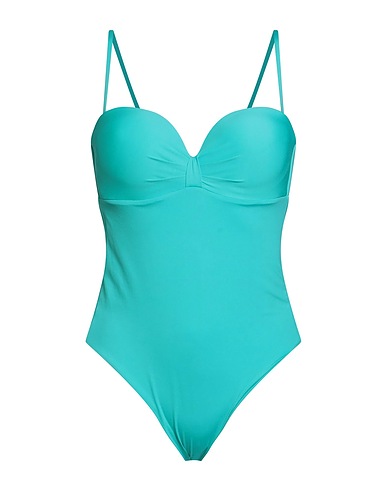 MAX MARA One-piece swimsuits BEACHWEAR Turquoise 90% Polyamide, 10% Elastane