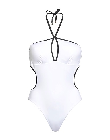 MAX MARA One-piece swimsuits BEACHWEAR White 90% Polyester, 10% Elastane