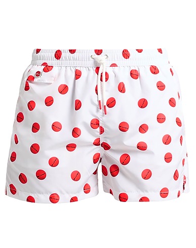 KITON 트렁크 수영복 화이트 100% 폴리에스테르