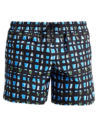 DRIES VAN NOTEN Swim shorts LEN LYE Midnight blue 100% Polyamide