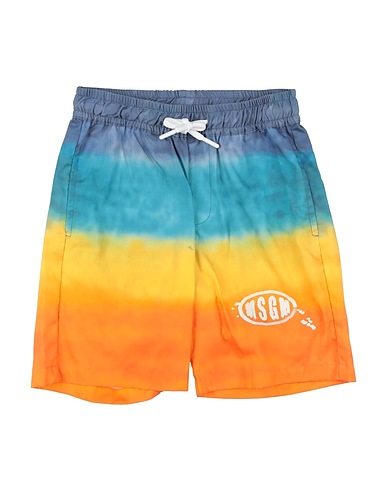 MSGM Swim shorts KIDS Slate blue 100% Cotton
