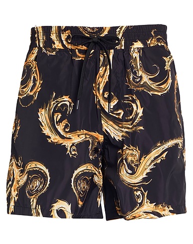 VERSACE JEANS COUTURE Swim shorts Black 100% Polyester