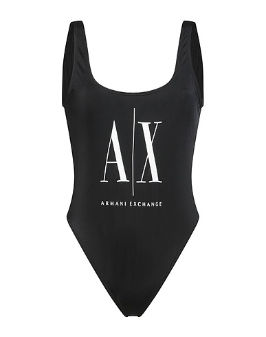ARMANI EXCHANGE One-piece swimsuits Black 87% Polyester, 13% Elastane