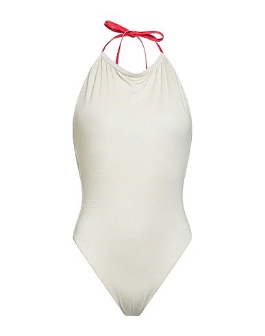 ARMANI EXCHANGE One-piece swimsuits Off white 71% Polyamide, 19% Metallic fiber, 10% Elastane