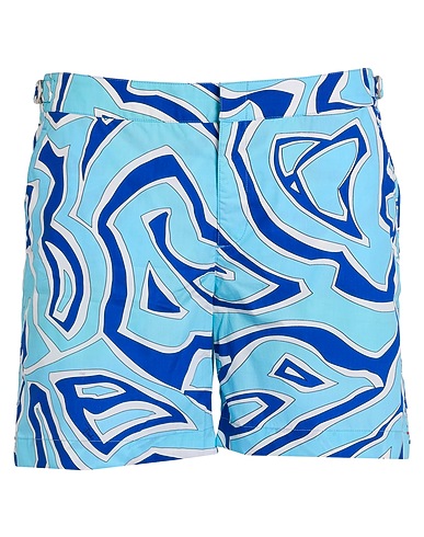 ORLEBAR BROWN + PUCCI Swim shorts Sky blue 100% Cotton