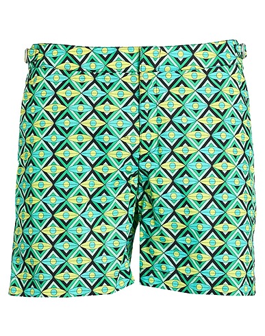 ORLEBAR BROWN + PUCCI Swim shorts Emerald green 100% Cotton