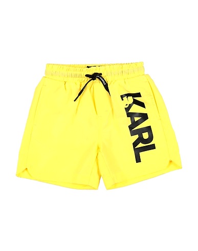 KARL LAGERFELD Swim shorts KIDS Yellow 100% Polyester