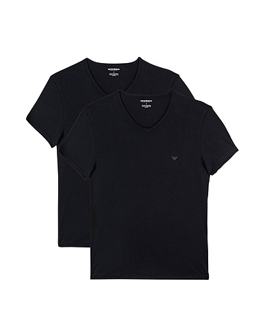 EMPORIO ARMANI Undershirt UNDERWEAR Black 100% Cotton