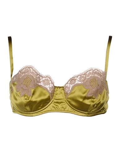 DOLCE&GABBANA Bra Lime green 94% Silk, 6% Elastane