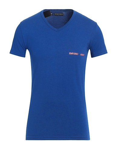 EMPORIO ARMANI Undershirt Blue 95% Cotton, 5% Elastane