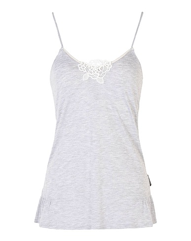 EMPORIO ARMANI Undershirt LADIES KNITTED TOP
 Light grey 100% Viscose