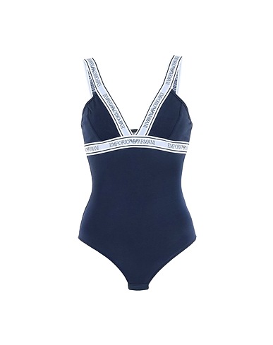 EMPORIO ARMANI Lingerie bodysuit LADIES KNITTED BODY
 Midnight blue 95% Cotton, 5% Elastane