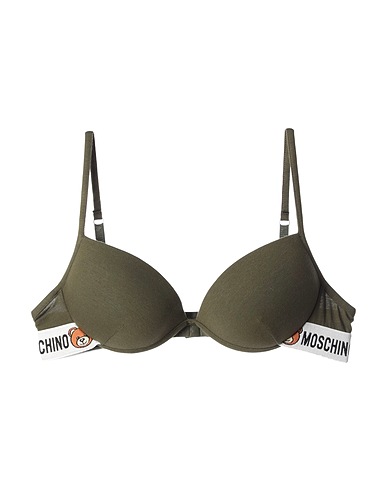 MOSCHINO Reggiseno Verde militare 95% Cotone, 5% Elastan