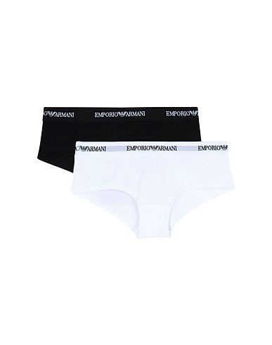 EMPORIO ARMANI Brief BI-PACK CHEEKY PANTS
 White 95% Cotton, 5% Elastane