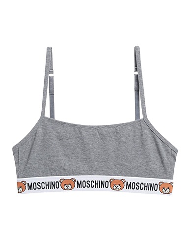 MOSCHINO Bra Grey 95% Cotton, 5% Elastane