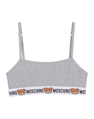 MOSCHINO Bra Light grey 95% Cotton, 5% Elastane