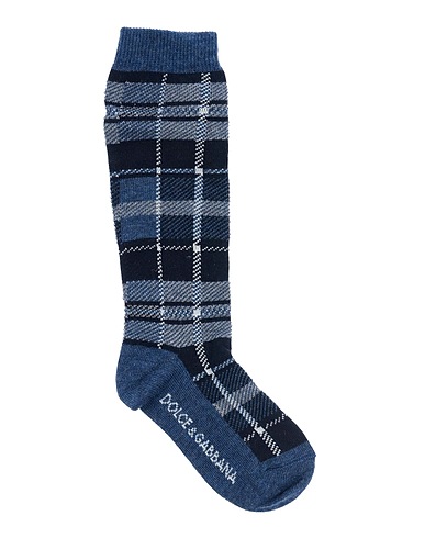 DOLCE & GABBANA Short socks Blue 85% Cotton, 13% Polyamide, 2% Elastane