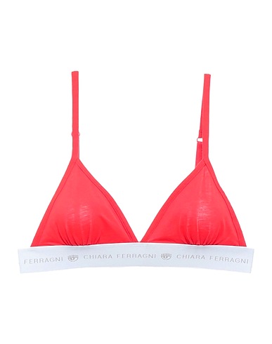 CHIARA FERRAGNI Bra Red 93% Cotton, 7% Elastane