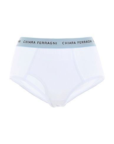 CHIARA FERRAGNI Slip Bianco 93% Cotone, 7% Elastan