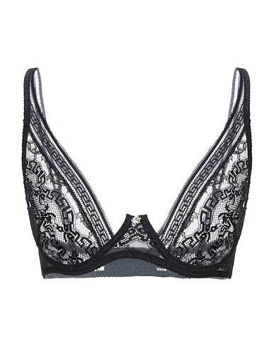 VERSACE Bra Black 84% Polyamide, 16% Polyurethane