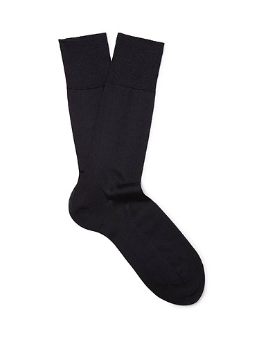 FALKE Short socks Midnight blue 100% Silk