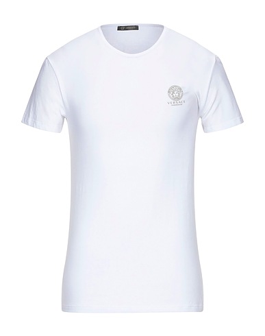 VERSACE Undershirt White 94% Cotton, 6% Elastane