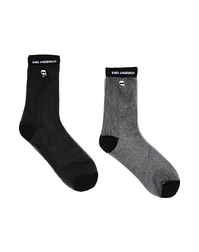 KARL LAGERFELD Calze e Calzini K/IKONIK TRANSPARENT SOCK PACK
 Nero 100% Poliestere