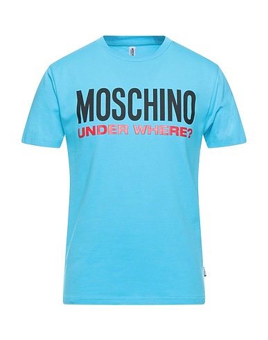 MOSCHINO 언더셔츠 아주르 블루 92% 코튼, 8% 엘라스테인