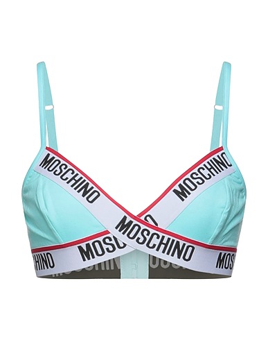 MOSCHINO Bra Turquoise 95% Cotton, 5% Elastane