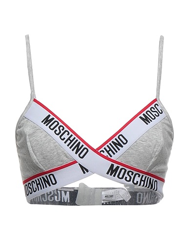 MOSCHINO Bra Light grey 95% Cotton, 5% Elastane