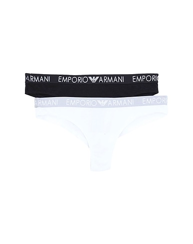 EMPORIO ARMANI Brief BI-PACK BRAZILIAN BRIEF ICONIC COTTON
 White 95% Cotton, 5% Elastane