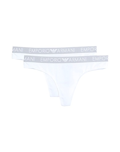 EMPORIO ARMANI Brief BI-PACK THONG ICONIC COTTON
 White 95% Cotton, 5% Elastane