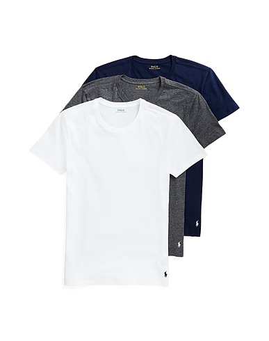 POLO RALPH LAUREN Undershirt SHORT SLEEVE 3-PACK CREW NECK UNDERSHIRT
 Grey 100% Cotton