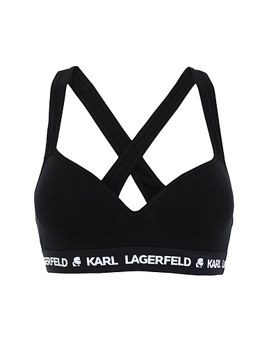 KARL LAGERFELD Reggiseno PADDED LOGO BRA
 Nero 95% Lyocell, 5% Elastan