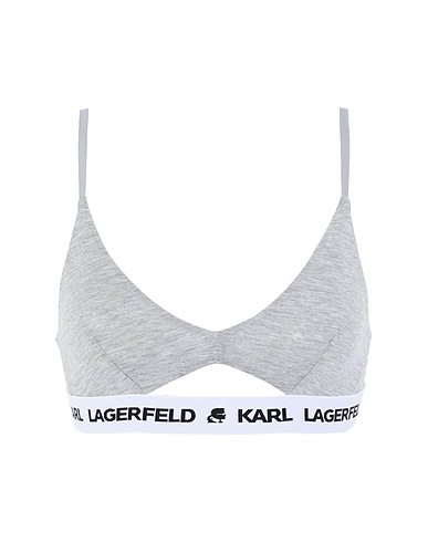 KARL LAGERFELD Bra PEEPHOLE LOGO BRA
 Light grey 95% Lyocell, 5% Elastane