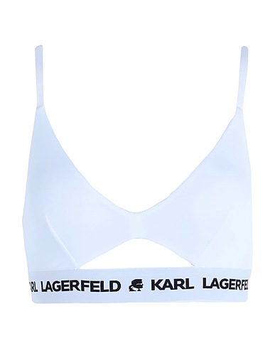 KARL LAGERFELD ブラジャー PEEPHOLE LOGO BRA
 ホワイト テンセル 95% / ポリウレタン 5%